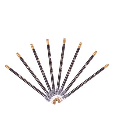 OHPHCALL 24 Pcs Lasting Eyebrow Pencil Waterproof Wooden Waterproof Eyebrow Pen Makeup Accessories 1 count (Pack of 1) Blackx3pcs