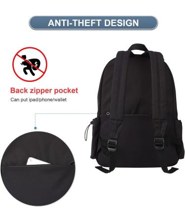PAUBACK Black School Backpack for Girls - Water Resistant, Lightweight Book Bag for Teens - Simple Middle School Daypack - Buy Online on GoSupps.com