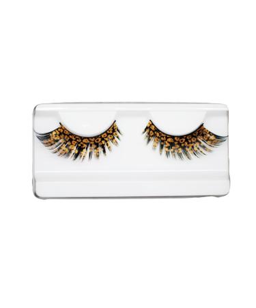 EMILYSTORES Cat Eye Leopard Party Looking Eyelashes Painting Lashes 1 Pairs Golden Color