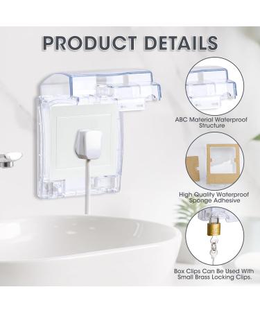 Socket Cover Box with Lock Lockable Baby Safety Plug Socket Childproof Transparent Electrical Outlet Light Switch Plug Protector Waterproof & Anti-dust Cover Box for Home &School Security Use - Buy Online on GoSupps.com