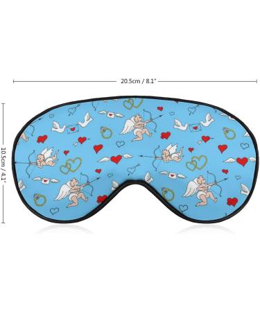 Angels and Hearts Sleep Mask - Adjustable Blindfold for Men and Women, Blocks Light for Night, Travel, and Nap - Buy Online on GoSupps.com