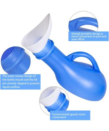 Portable 1000ml Urine Bottles for Men & Women - Unisex Plastic Pee Bottle with Lid for Travel Car & Camping - Buy Online on GoSupps.com