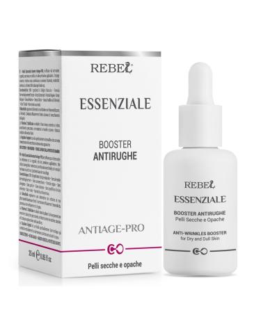 Rebel ESSENTIAL | Anti-Wrinkle Booster Face Serum | Illuminating Antioxidant | Bakuchiol and Vitamin C | Anti-Spots and Anti-Ageing | 99% natural origin | 25 ml dropper