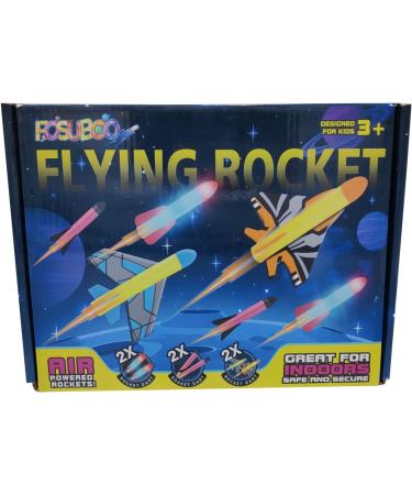 6x Rocket Outdoor Toy Set for Girls Age 3-7 | Compressed Air Missile & Foam Garden Games | Perfect Gift with 10 Space Stickers - Buy Online on GoSupps.com