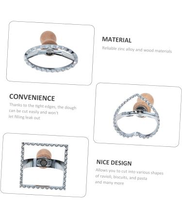OUNONA 6 Pcs Baking Utensils Frying Wedding Bouquet Accessories Cookie Molds Cast Iron Pan Bunuelos Baking Tools DIY Pasta Maker Donut Dough Pasta Mold Supplies Wood Biscuit Silverx2pcs 11x7.cmx2pcs - Buy Online on GoSupps.com