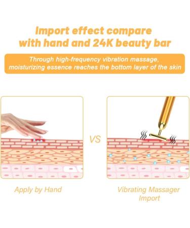 Beauty Bar Gold Facial Massager | Electric T-Shape Tool for Face Lifting and Firming | Anti-Wrinkles Skin Tightening | Gold - Buy Online on GoSupps.com