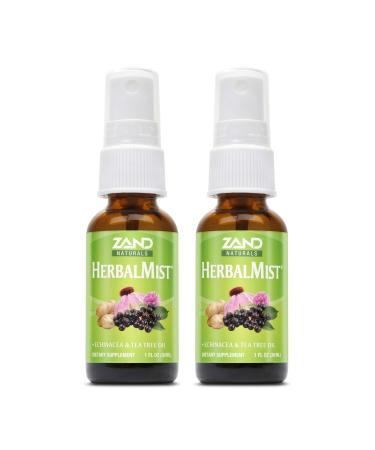 Zand HerbalMist Throat Spray | Peppermint | Soothing Herbal Formula with Echinacea, Tea Tree Oil, Sage, Goldenseal & More | Lab Verified | 1 oz | 2 pk 1 Fl Oz (Pack of 2)