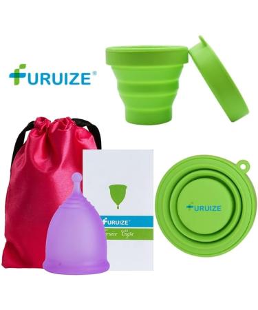 Buy Furuize Sporti Menstrual Cup with Sterilization Cup - 100% Medical Soft Silicone Prevents Infections & Strengthens Pelvic Floor - 1 Pack - Buy Online on GoSupps.com
