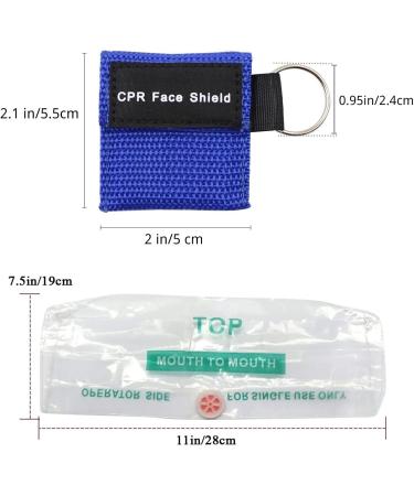 Dztsmart Ventilation Mask Key Ring | CPR Mask with Check Valve | First Aid Pocket Mask for AED Training (24 Pack) - Buy Online on GoSupps.com