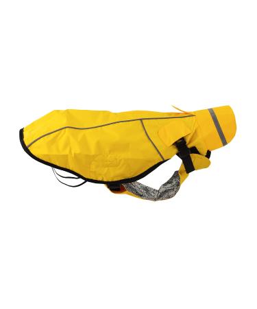 Jeggo Dry Dog raincoat for dogs with the zipper water and windproof to open on both sides breathable with inner lining for protection against cold (yellow 65 cm) yellow 65 cm