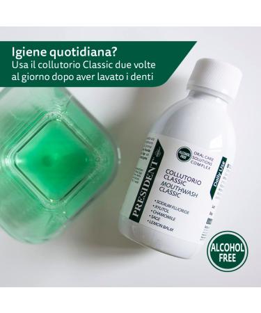 Betafarma SpA President Classic cartridge for the hygiene of the oral cord prevents and combats the formation of plaque and caries 200 ml - Buy Online on GoSupps.com