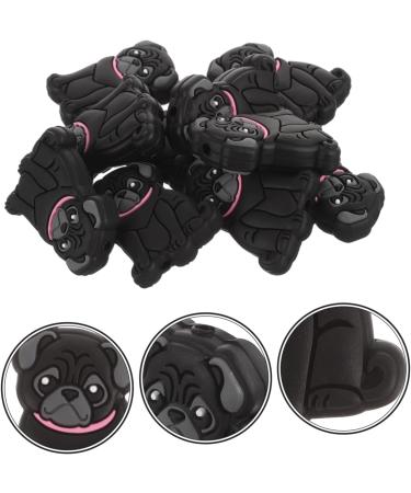 COHEALI 10pcs Dog Beads - Black Silicone Baby Chew Accessories 3.1x2.3cm - Buy Online on GoSupps.com