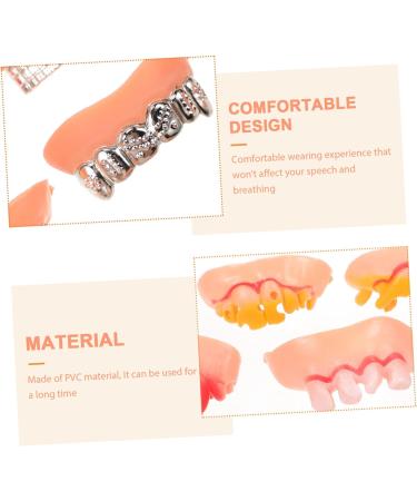 Beatifufu 10 Stk Halloween Vampire Teeth | Creepy Cosplay & Costume Accessories - High-Quality PVC False Teeth for Spooky Looks - Buy Online on GoSupps.com