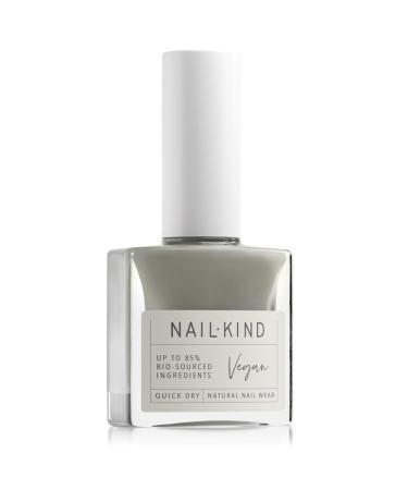 NAILKIND Pale Grey Green Nail Polish - Crocodile Smile - Classic-Look Nail Varnish - Vegan Nail Lacquer + Peta Certified + Cruelty Free - Quick Drying Long Lasting - Chip Resistant Manicure - 8ml