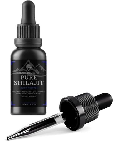 Black Diamond Shilajit Liquid Drops 50ml Pure Himalaya Strength Energy Recovery and Health. Powerful and Pure. Natural Complex of Minerals and Vitamins of Fulvic Acid - Buy Online on GoSupps.com