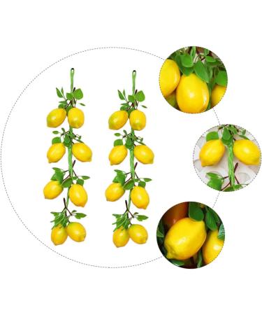 HOMSFOU 8 Bunches Imitation Lemon Skewers Lemons Lemon Decor Play Kitchen Mini Artificial Plants Play Vegetables Toy Simulation Decorative Fruit Lemon Tree Decor Fake Fruit Foam Girl - Buy Online on GoSupps.com
