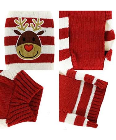 Christmas Dog Sweater | Warm Turtleneck Knitwear for Puppies | Reindeer Pattern Pet Care Gift - Buy Online on GoSupps.com