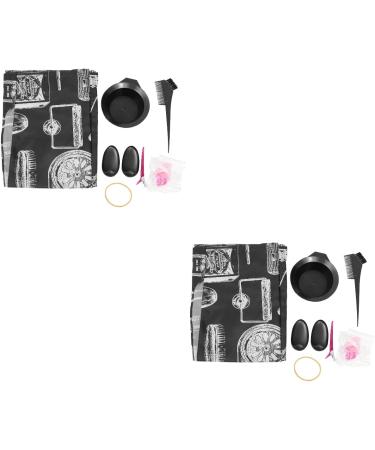 Lurrose 2 Sets hair coloring tools Hair Dye Kit hair dye mixing bowl hair dye brush comb hair dying brush hair coloring ear covers Hairdressing Cape shave Polyester taffeta perm dyeing - Buy Online on GoSupps.com