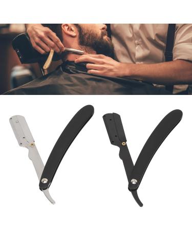 Luckdano Vintage Barber Razor Holder - Space-Saving & Portable Alloy & ABS Design for Facial Contouring (2 Pieces) - Buy Online on GoSupps.com