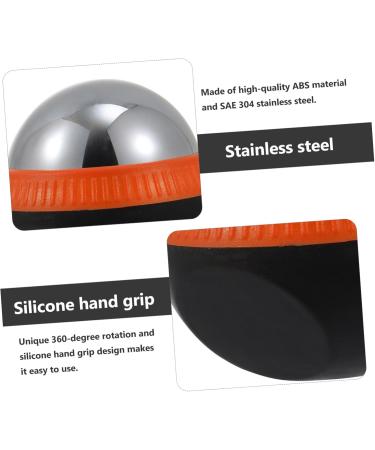 Lurrose Stainless Steel Massage Ball - Face & Foot Massager Hot & Cold Roller for Muscle Relief - 8.3x7.5x7cm - Buy Online on GoSupps.com
