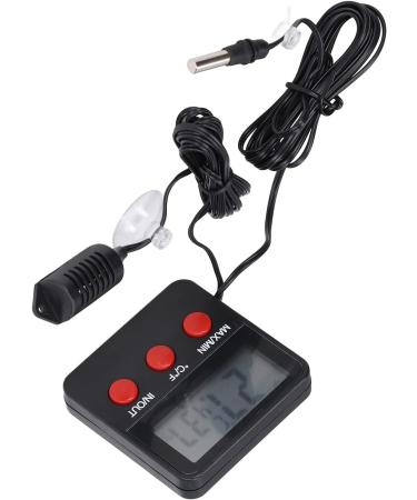 Humidity Temperature Sensor Accurate Small Real Time Display Electronic Thermometer Hygrometer Light Digital with External Probe for Pet for Reptile - Buy Online on GoSupps.com