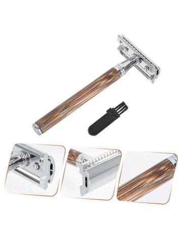 Ipetboom Manual Mustache Clipper Set - Safe Shaver & Hair Trimmer for Men | Bamboo Handle Zinc Alloy Blades - International Shipping Available - Buy Online on GoSupps.com