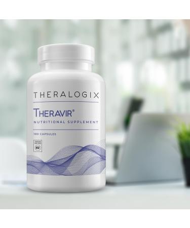 Theralogix Theravir Immune Support Supplement - 90-Day Supply - Immune Support Supplement for Women & Men - Includes Vitamin D3 Vitamin C Zinc Quercetin & Melatonin - NSF Certified - 180 Capsules - Buy Online on GoSupps.com