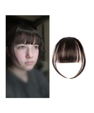 Bangs Clip in Bangs Fake Invisible Synthetic Bangs Front Fringes One Piece Straight Clip in Hair pieces Hair Extensions 3D-neat Flat Air Bangs Fake Hair Accessories for Women Curved Bangs for Daily 1 pcs K18 4#