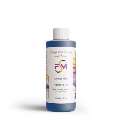 Savage Man Fragrance Oil - 4 Fl Oz Plastic Bottle (120ml) 4 Fl Oz (Pack of 1)