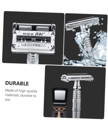 Beaupretty Vintage Double Edge Safety Razor - Chrome Plated Manual Shaver & Mustache Razor for Face - Old Fashioned Alloy Holder - Buy Online on GoSupps.com