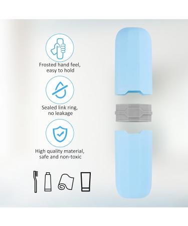 NVIYAM 4-Part Travel Toothbrush Case | Portable Toothbrush Holder & Protective Cover for Camping Travel Family & Business - 4 Colors Available - Buy Online on GoSupps.com