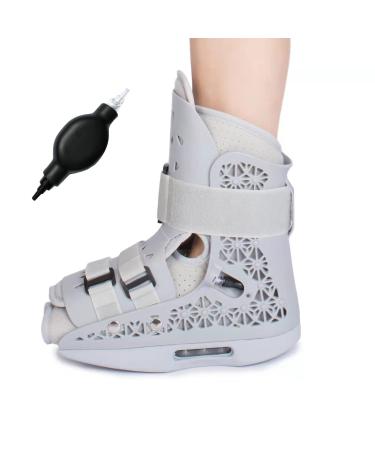 Tairibousy Air Cam Walker Fracture Boot Inflatable Walking Boot Short Walker Brace Breathable Walking Boot Orthopaedic Boot Gray (Large)