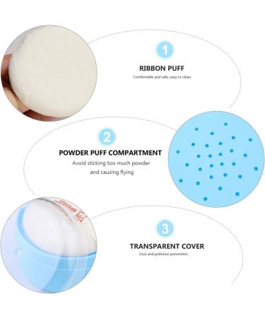 Minkissy Baby Powder Puff - Portable Skin-Friendly Container Box for Baby Bath & Body Powder - Buy Online on GoSupps.com
