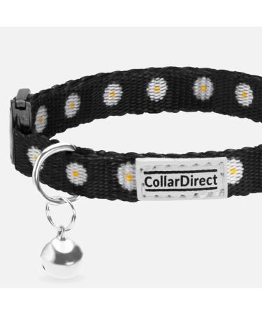 Collardirect Cat Necklace with Bell - Flower Pattern 2-Pack Adjustable Safety Neck Bands for Cats & Kittens (Black + Green) - Buy Online on GoSupps.com