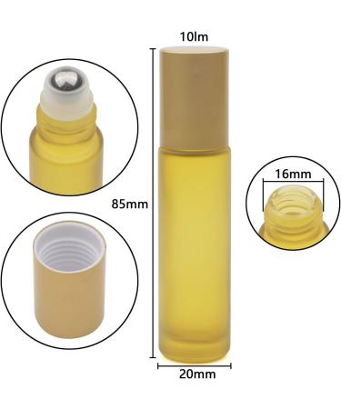 PXYELEC 10ML Essential Oil Roller Bottles - 10 Pack for Aromatherapy Perfumes & Lip Balm - Yellow Sample Bottles - Buy Online on GoSupps.com
