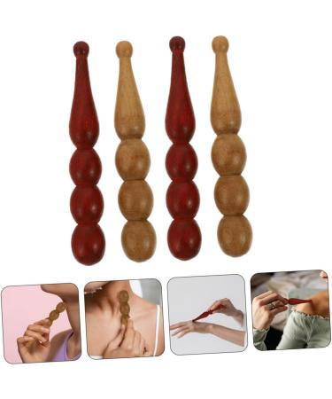 Healeved 4-Piece Pearl Massage Tool Set | Gua Sha Hand & Body Massage Devices | Manual Pen & Foot Roller for Neck Pain Relief - Buy Online on GoSupps.com