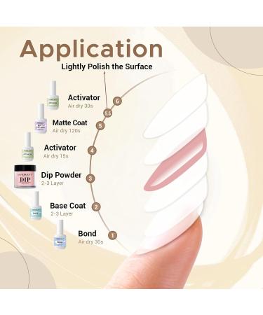 AZUREBEAUTY Matte Dip Powder Top Coat - 15ml Fast Drying Professional Matte Finish for DIY Home Nail Salon - No Nail Lamp Required - Buy Online on GoSupps.com