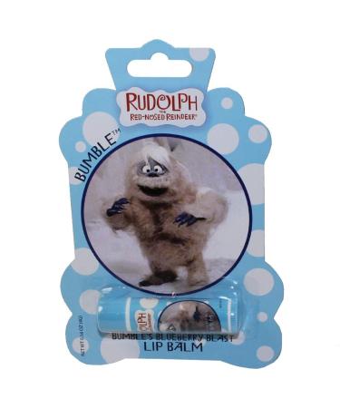 "RUDOLPH THE RED-NOSED REINDEER" LIP BALM LIMITED EDITION "BUMBLE'S BLUEBERRY BLAST" Blueberry Flavored