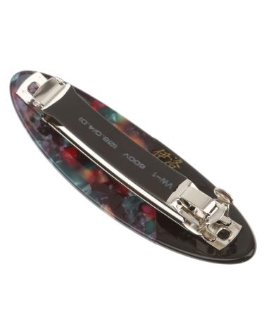 MagiDeal Fashion Acrylic Oval Flat Feather Hair Clip - Stylish Purple Black Hairpin Barrette for Women - Buy Online on GoSupps.com