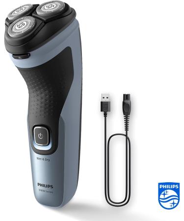 Philips Electric Shaver Series 3000X - Men's Wet & Dry Shaver in Celestial Blue with SkinProtect Technology & Pop-up Trimmer (Model X3053/00) - Buy Online on GoSupps.com