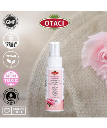 Otaci Rose Passion 100% Natural Rose Water Hydrating Face Mist Spray - Facial Hydrating Mist for Natural Skin - Buy Online on GoSupps.com