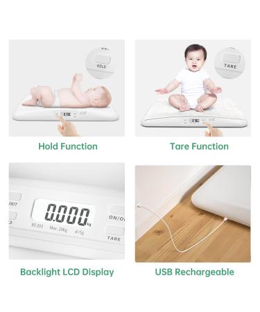 FITLAND Baby Scale Pet Scale 44lb Rechargeable Digital Infant Scale | Hold Function | Multi-Function Toddler Scale - Accurate Newborn Pediatric Scale for Baby, Cat, and Dog - Buy Online on GoSupps.com