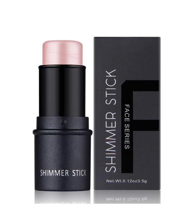 Highlighting Stick 2 Colors Magical Halo Highlighter Stick Powder Highlighting Brightening Facial Makeup Cosmetic (A)
