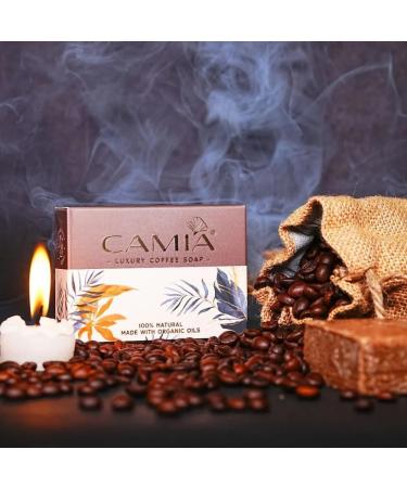 CA MIA Organic Coffee Soap - 100% Natural Handmade Exfoliating Bath Bar | Revitalize Skin & Remove Dead Cells | Antioxidant Rich | 125g - Buy Online on GoSupps.com