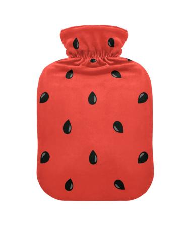 Hot water bottles with cover watermelon hot water bag for pain relief warming hands hot water bed warmer 2 liters