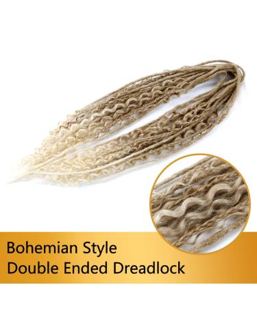 Handmade Honey Blonde to Blonde Boho DE Dreadlock Extensions - 24in, 10 Strands - Buy Online on GoSupps.com