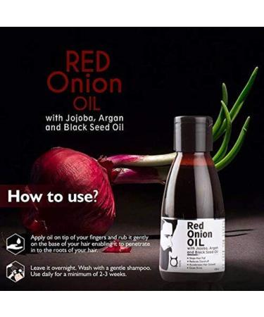 Qraa Red Onion Oil with Jojoba Argan & Black Seed Oil - 100 ml | Nourish Hair & Promote Growth | International Shipping Available - Buy Online on GoSupps.com