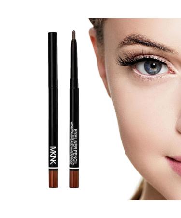 Colored Eyeliner Pencil - Long-Lasting Colored Eyeliner Pens for Women Multifunctional Automatic Rotation Eyeliner Eye Makeup Eye Eyeliner Pencil for Makeup Fancy Dress Brown