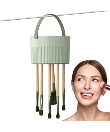 Silicone Brush Cleaner | Silicone 3 In 1 Brush Cleaner Make up - Multifunctional Cosmetic Brush Cleaner with Handle Brush Drying Rack for Makeup Sponge Puff Brush Holdes Green - Buy Online on GoSupps.com