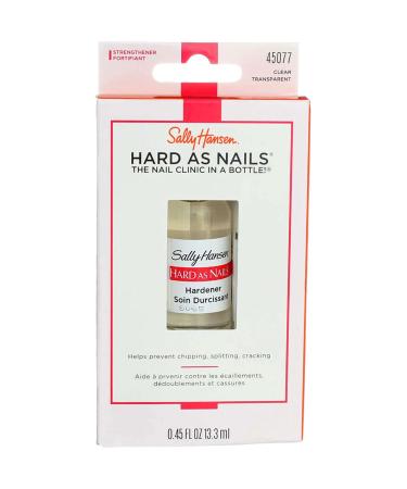 Sally Hansen Hard As Nails Strengthener Clear 0.45 Ounce (13.3ml) (3 Pack)